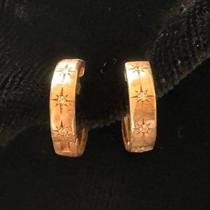 Like New!  Sirciam Star Hoop Earrings in Rose Gold